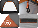 Camping Tent with Roof Grey and Orange 190 x 140 x 105 cm 42028629