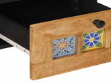TV Cabinet with Shelf Natural 100 x 33 x 46 cm Solid Mango Wood 4018278