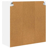 Wall Glass Cabinet PORTO High Gloss White 80 x 31 x 80 cm 885419