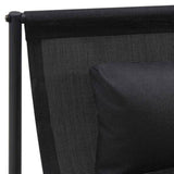 Garden Lounger Chair Anthracite 87x74x73 cm Steel and Textilene 42003022