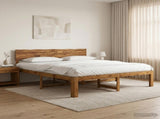 Double Bed Frame with Headboard ROSTOCK Natural 180 x 200 cm 3405435