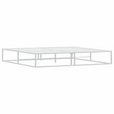 Bed Frame without Mattress White 200x200 cm Metal 4017428