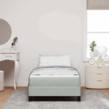 Box Spring Bed with Mattress Light Grey 80 x 220 cm Fabric 3398767