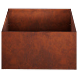Garden Planter Rusty 60 x 60 x 30 cm Weathering Steel 8005062