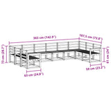 Outdoor Sofa Set 10 pcs Natural Solid Acacia Wood 3367042