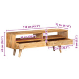 TV Cabinet 110x30x41 cm Solid Wood Mango 352783
