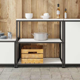 Kitchen Storage HATTEM White 90 x 50 x 92 cm Steel 874955