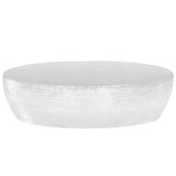 Coffee Table Hammered Silver 100x50x28 cm Aluminium 246506