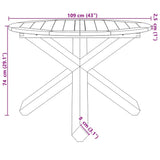Garden Table 109x74 cm Solid Wood Teak 4008083