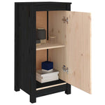 Sideboards 2 pcs Black 39x35x80 cm Solid Wood Pine 813733