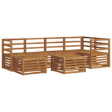 Sectional Sofa Set 7 pcs Natural Solid Acacia Wood 3375109