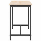 Table Natural 100 x 50 x 77 cm Engineered Wood and Steel 873784