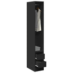 Wardrobe Black 30x50x200 cm Engineered Wood 3307739