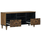 TV Cabinet with Shelf Brown 100 x 33.5 x 46 cm Solid Mango Wood 4018350