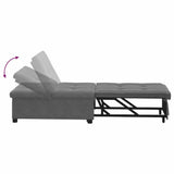 Sofa Bed Dark Grey 194 x 67 x 82 cm Microfiber 42008609