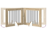 Dog Gate with Stands 6 pcs Sonoma Oak 80 x 80 cm 892086