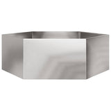 Garden Planter Hexagon 138x120x45 cm Stainless Steel 851140