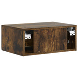 Wall-Mounted Bedside Cabinet 2 pcs Smoked Oak 49 x 34.5 x 20 cm 898626