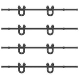 Sliding Door Hardware Kit 366 cm Steel Black 3295753