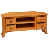TV Cabinet Natural 100 x 40.5 x 46 cm Solid Mahogany Wood 42009935