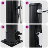 Outdoor Solar shower Black 217 cm PVC and Aluminium 42003413
