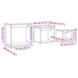 Nesting Tables 3 pcs Artisan Oak Engineered Wood 856675
