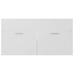 2 Piece Bathroom Furniture Set White Engineered Wood 804800