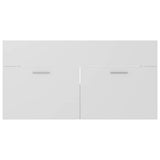 2 Piece Bathroom Furniture Set White Engineered Wood 804800