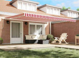 Retractable Awning Red and White 400 x 350 cm 3330751