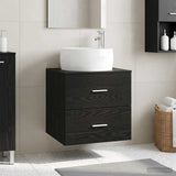 Wall-Mounted Sink Vanity Black Oak 49.5 x 44.5 x 66 cm 890311