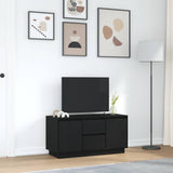TV Cabinet with LED Lights Black Oak 100x41x50 cm 861410