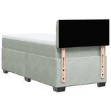 Box Spring Bed with Mattress Light Grey 80x200 cm Velvet 3286168