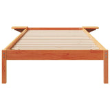 Bed Frame with Side Tables Wax Brown 90 x 210 cm 873222