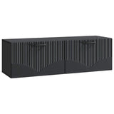 Wall-Mounted TV Cabinet Black 98 x 31 x 30 cm Engineered Wood 899066