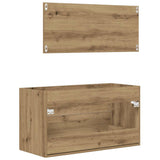2 Piece Bathroom Furniture Set Artisan Oak Engineered Wood 856389