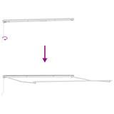 Awning Frame Manual White 400 x 350 cm Aluminium 313195