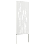 Garden Privacy Screen White 50 x 140 cm Cold-rolled steel 876309
