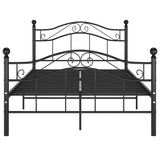 Bed Frame Black Powder-coated metal 120x200 cm Bed Frame 324994