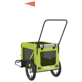 Pet Bike Trailer Green and Black Oxford Fabric and Iron 93941