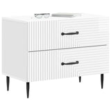 Bedside Cabinet High Gloss White 62 x 34.5 x 47.5 cm 894779