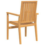 Stackable Garden Chairs 8 pcs 56.5x57.5x91 cm Solid Wood Teak 3157903