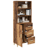 Highboard Old Wood 69.5 x 32.5 x 180 cm Engineered Wood 3415708