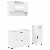 Bathroom Furniture Set with Drawer 3 pcs High Gloss White 3393037