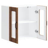 Kitchen Wall Cabinet with Glass Door Lucca Old Wood Engineered Wood 853915