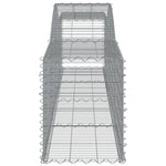 Arched Gabion Baskets 10 pcs 400x50x60/80 cm Galvanised Iron 3146978