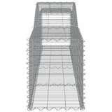 Arched Gabion Baskets 10 pcs 400x50x60/80 cm Galvanised Iron 3146978