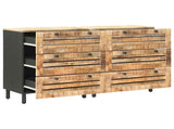 Storage Cabinets 2 pcs Brown 60 x 33.5 x 75 cm Solid Mango Wood 3310163