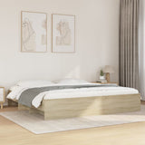 Bed Frame Sonoma oak Engineered wood 200x200cm Bed Frame 3295627