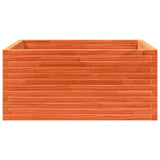 Garden Planter Wax Brown 100x100x46 cm Solid Wood Pine 3282431