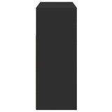 Sideboard with LED Lights Black 115.5x30x75 cm 804338